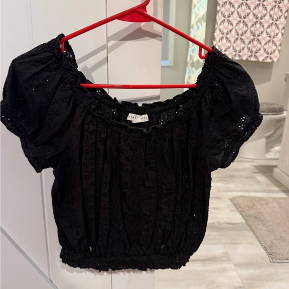 Aeropostale Black Off The Shoulder Shirt Size Meduim - Picture 1 of 3